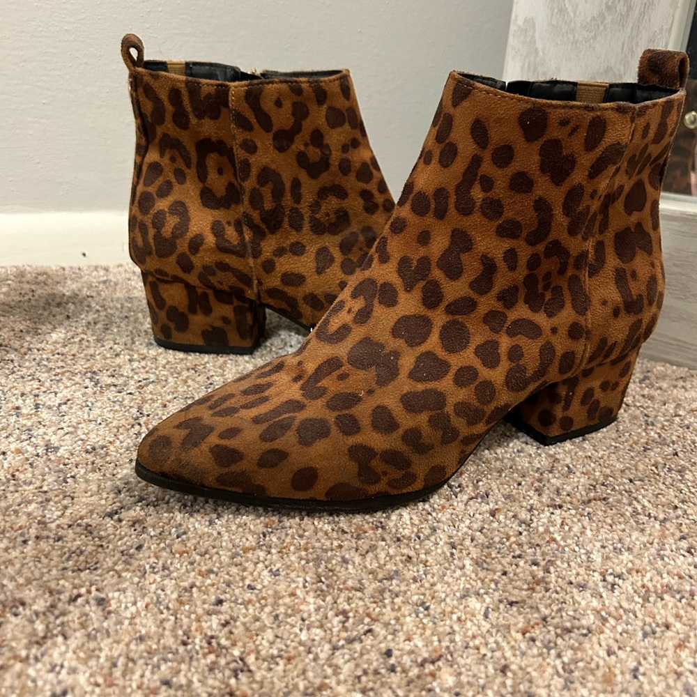 Leopard Booties from target, size 7.5